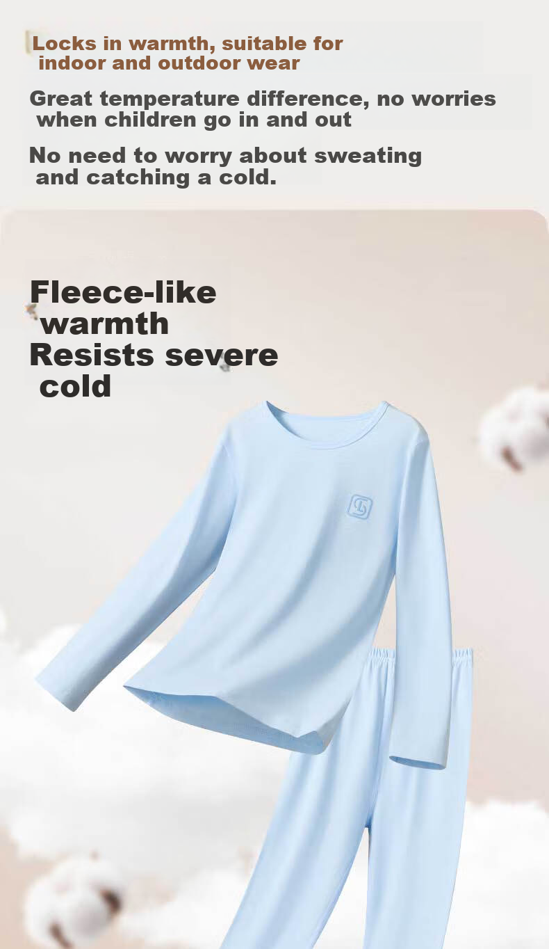 LangSha Children's Autumn Thermal Underwear Set Girls Wool Silk Long Johns Autumn Winter Warm Innerwear for Older Girls 5