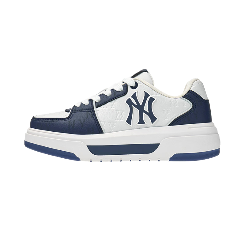 MLB Unisex Engraved Monogram Platform Height Increase Senior Style Sneakers 3ASXM075N-50NYS-280