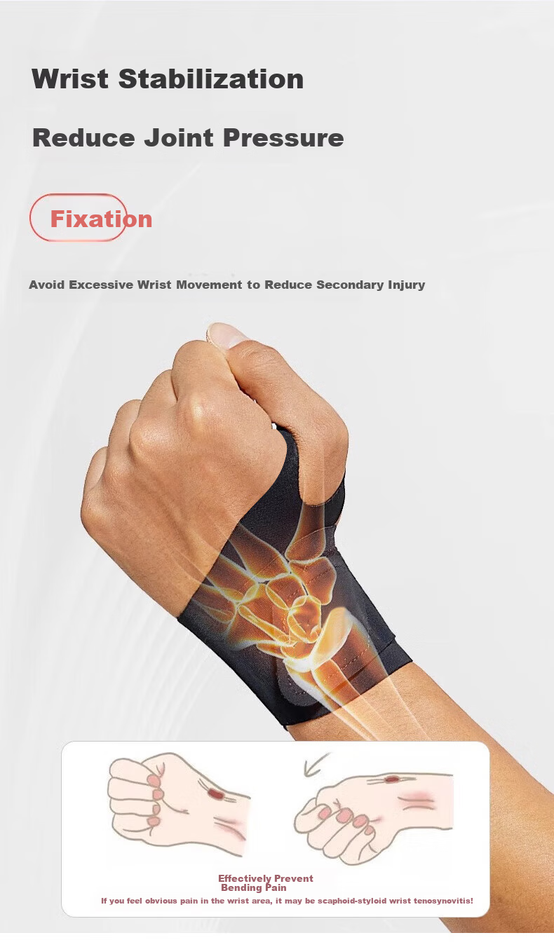 VICTORIATOURIST Wrist Support Brace for Tendonitis Sprains Strains Badminton Joint Stabilizer Compression Lightweight Sports Wristband 5