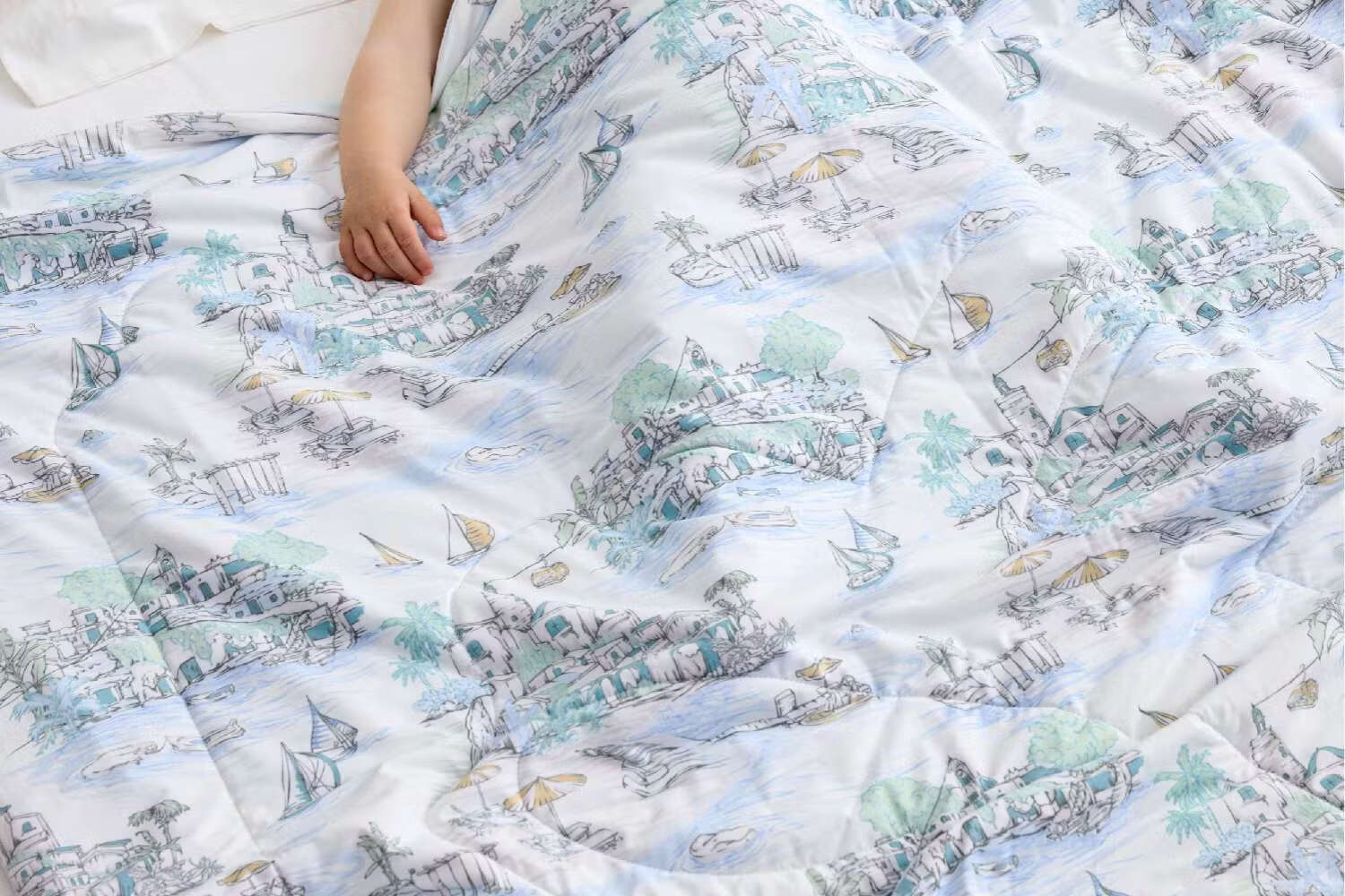 DOMIAMIA Summer Cooling Baby Quilt Antibacterial Air Conditioning Blanket for Newborns, Children's Cooling Quilt, Class A, Tengling 120 15