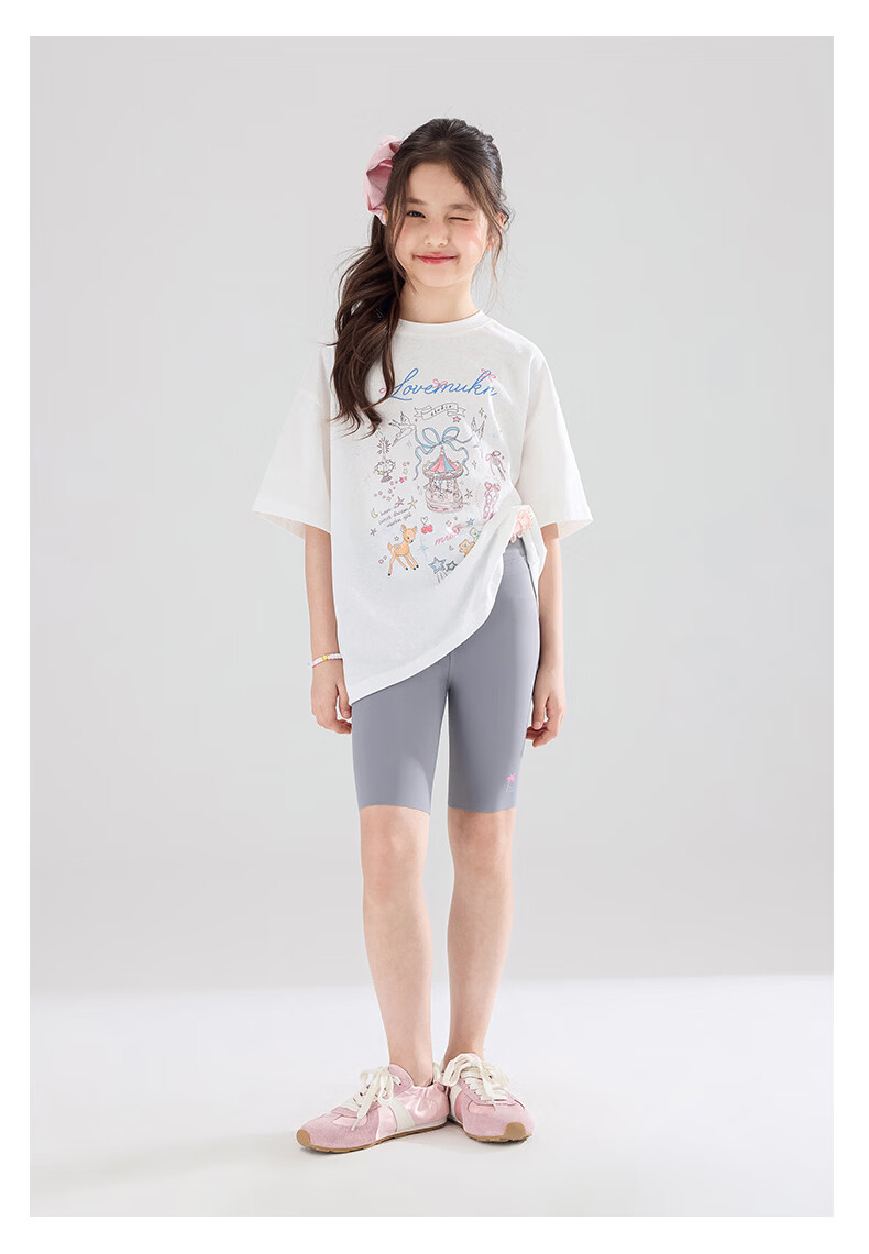 Mucmukn Wish Fairy Snowflake Soft Cotton Loose Hand-Painted Print Short Sleeve T-Shirt Summer Girls' Tee New 34