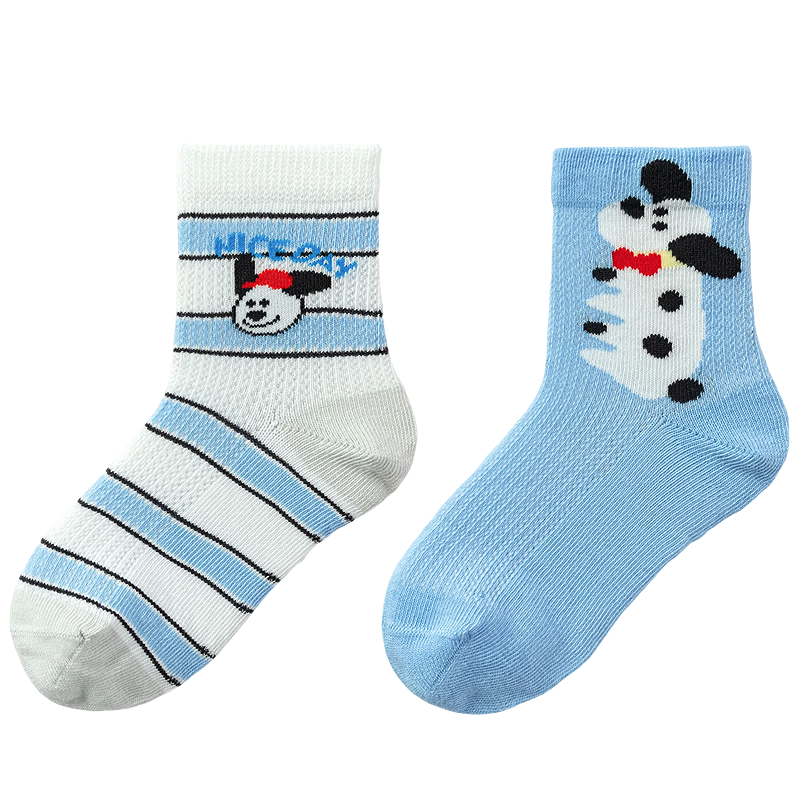 Balabala Kids Socks Summer Mesh Breathable Boys Short Socks Cute Two-Pack [Mall Same Style]