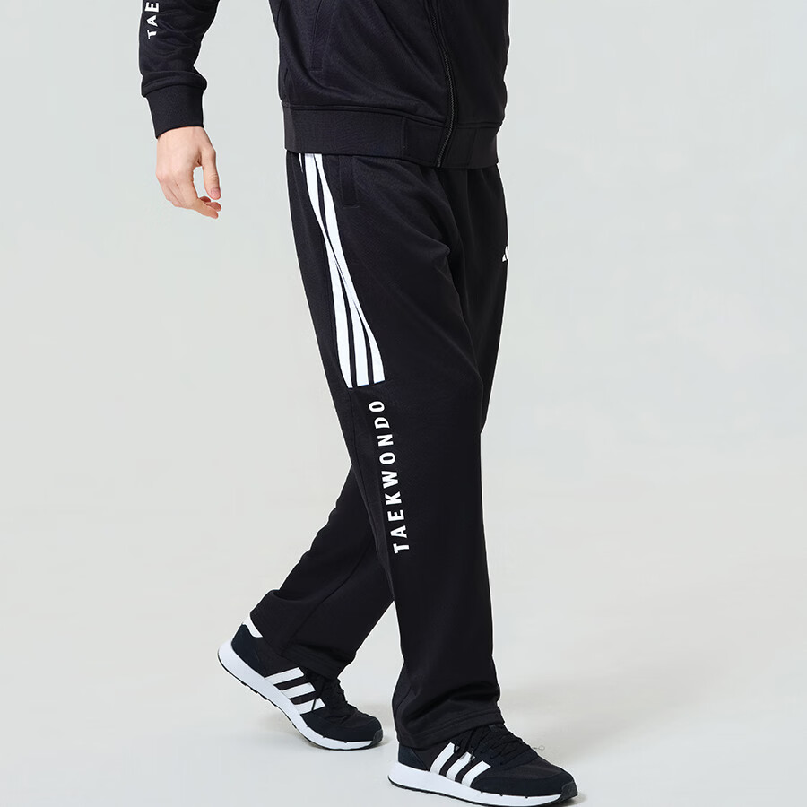 Adidas 2026 New Straight-Leg Sports Pants Loose Fit Slimming Commuter Casual Trousers Black White 3XL 4