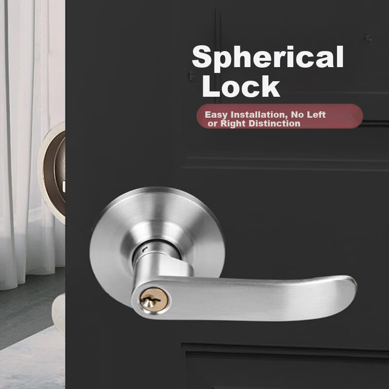 Chugong Spherical Door Lock Universal Indoor Outdoor Bedroom Door Lock Single Latch Handle Lock with 2 Latches 2