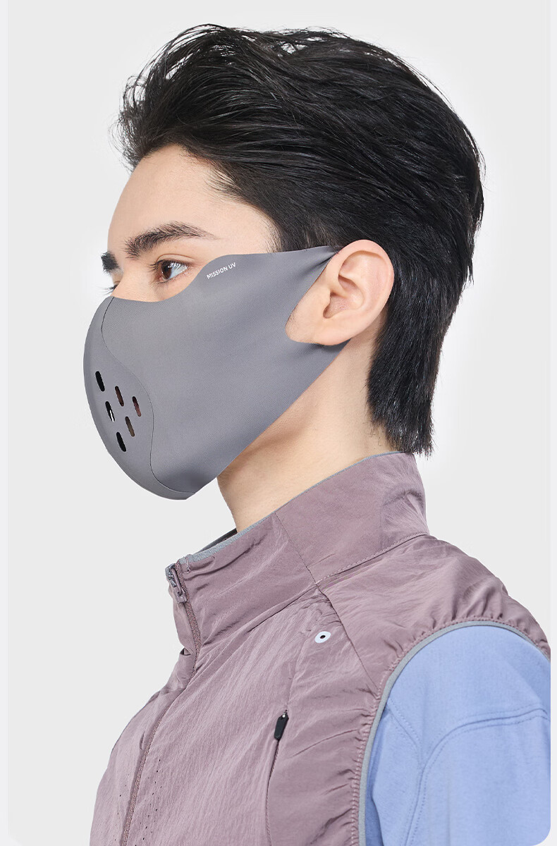 MISSION UV Ice Silk Sunscreen Mask Men's Cycling Mountaineering Summer UV Protection Breathable 3D Full Face Sunshade Mask 7