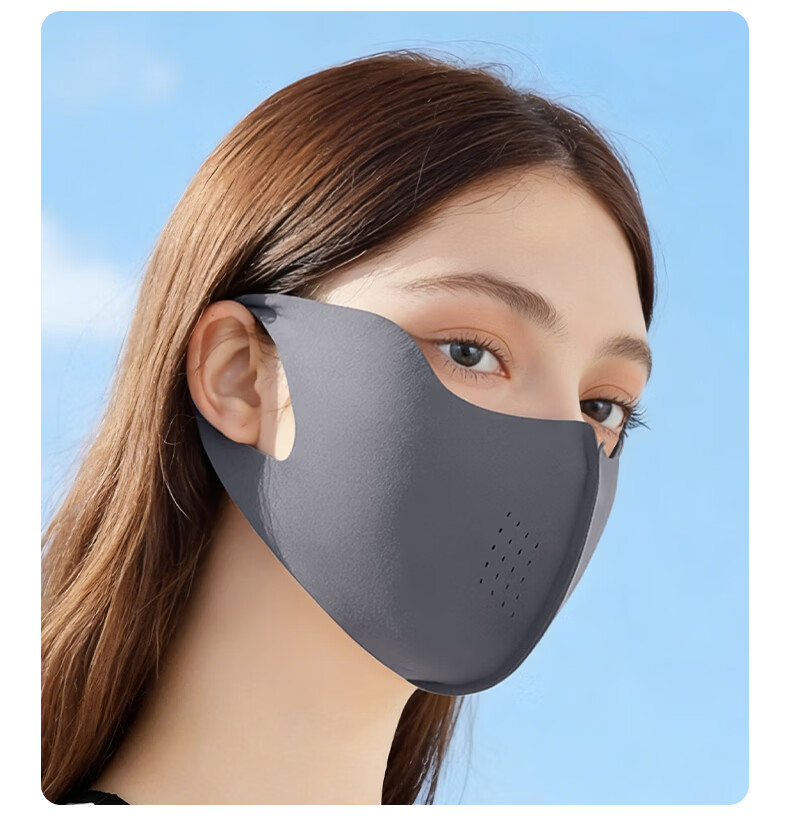FitonTon UPF100+ Sunscreen Face Mask Ice Silk Outdoor Cycling Sun Protection UV Protection Seamless Women's Summer 3-Pack 9