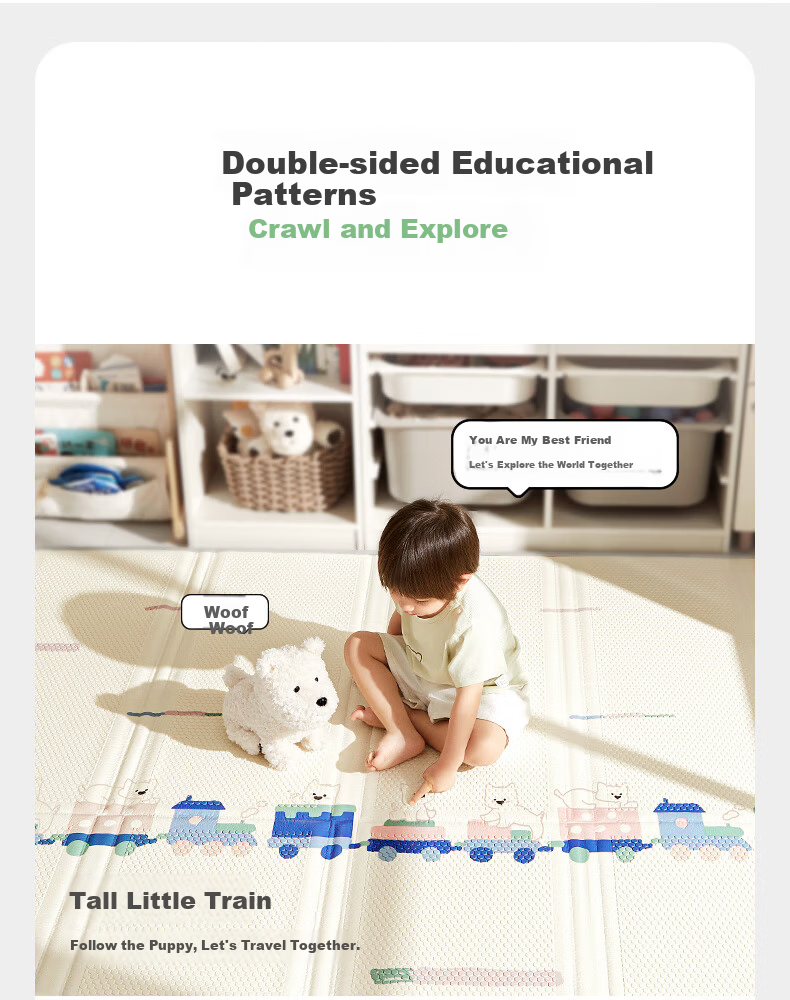 Babycare Antibacterial XPE Foldable Crawling Mat Baby Play Mat Infant Toddler Floor Mat - Hyde Park 150*180*2cm 8