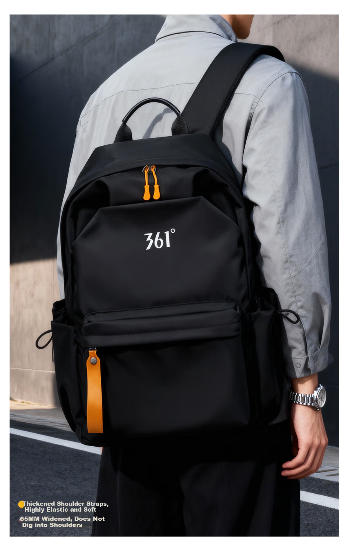 361° Men's Large Capacity Backpack Travel Bag College Student Commuter Laptop Bag Lightweight Waterproof Casual School Bag for Men 18