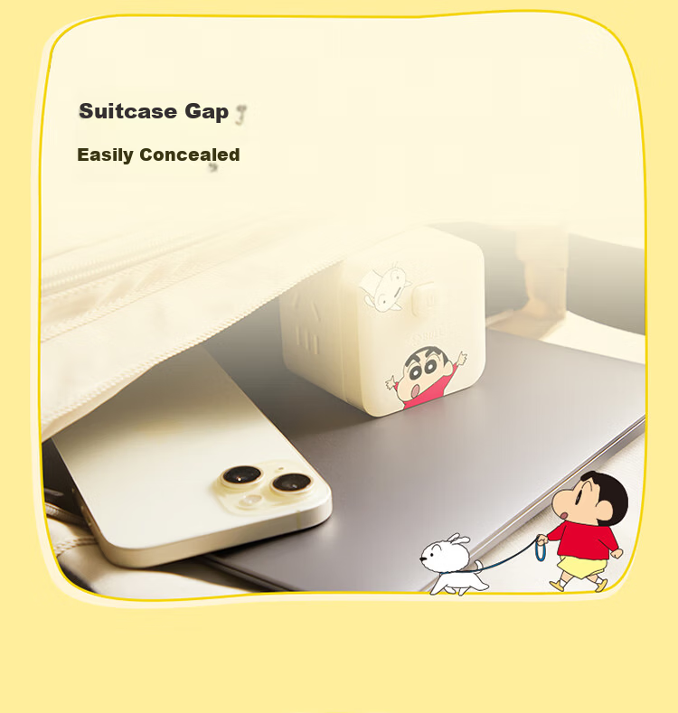 BULL x Crayon Shin-chan IP Co-branded Mini Cube Socket / 3-in-1 Converter / Power Strip / Extension Board / 3-Outlet Wireless Master Switch GNV-M103W 10