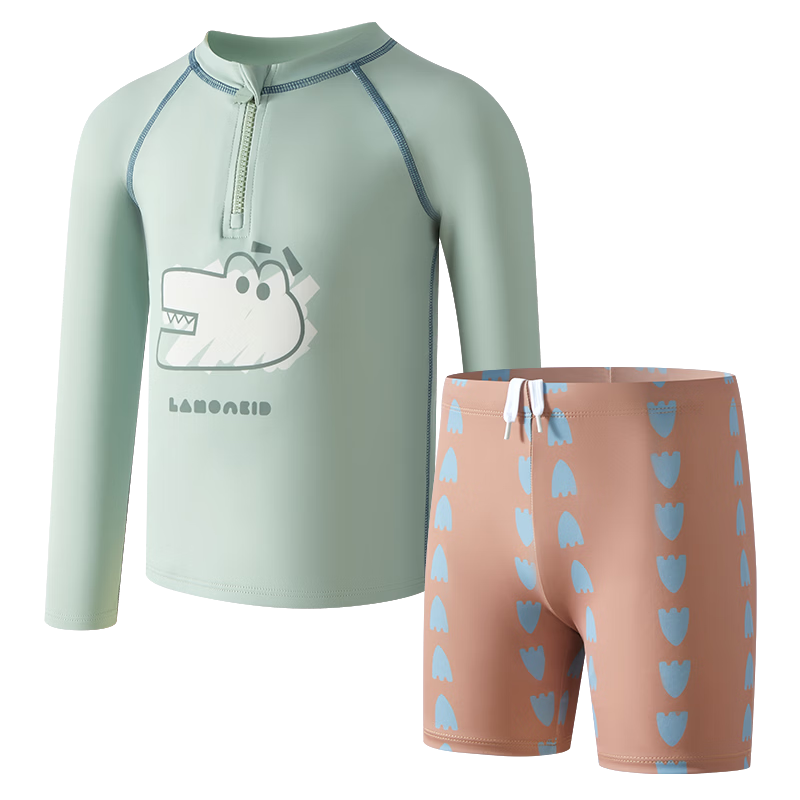 Lemonkid Kids Swimwear Sun Protection Quick-Dry Baby Two-Piece Long Sleeve Swimsuit Toddler Infant Swimming Set