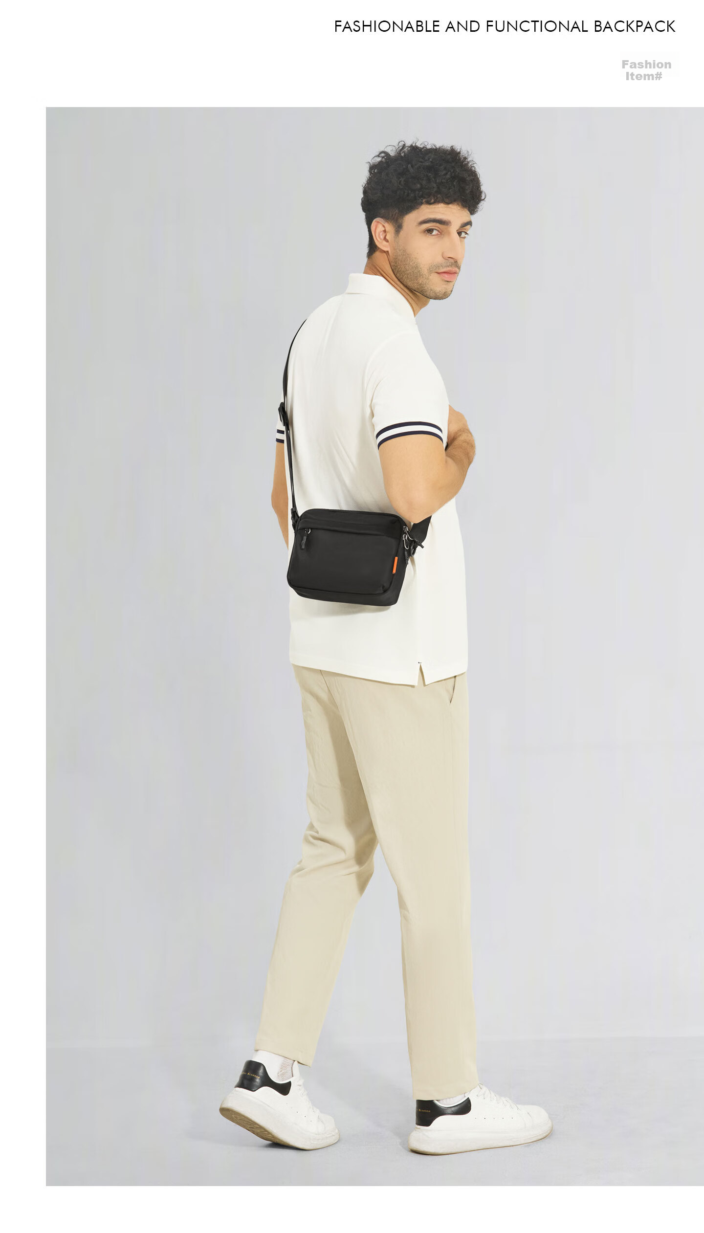 BJIAX Lightweight Portable Functional Crossbody Bag Commuter Men's Small Shoulder Bag Outdoor Casual Trendy Single Shoulder Bag Gift for Dad 3