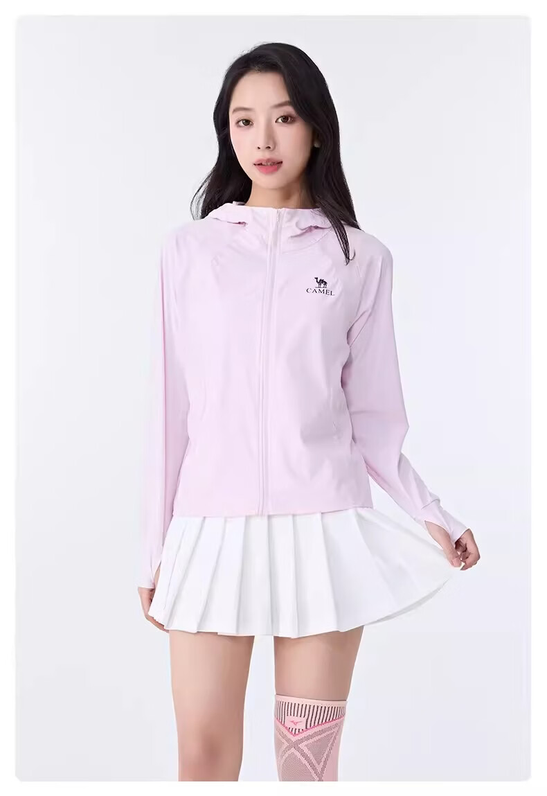 CAMEL Original Yarn Sun Protection Cooling Slim Fit Women's Knit Jacket 26 Spring Summer New Moisture-Wicking Quick-Dry Breathable 8010 16