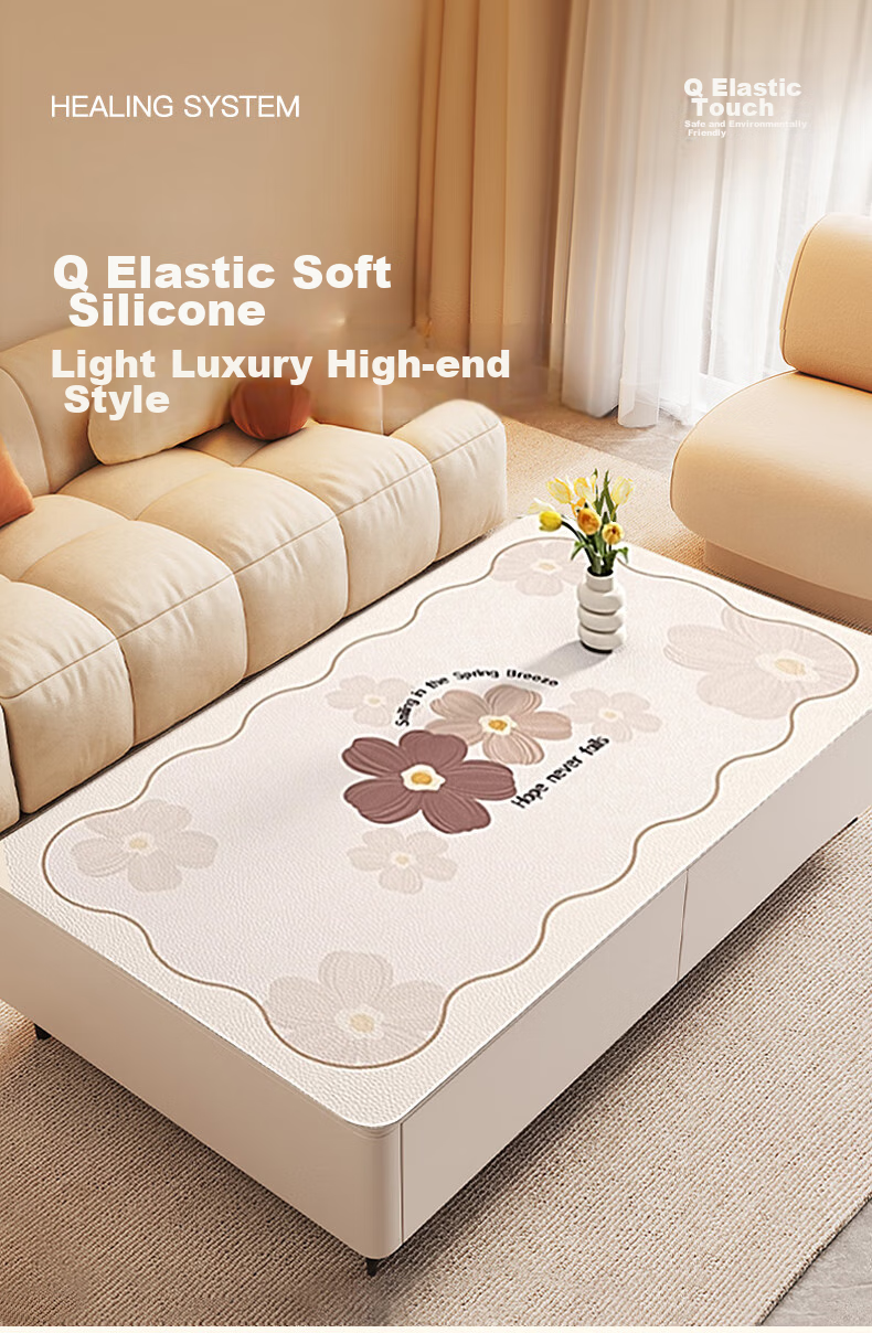 JANMEIJIA Waterproof And Oil-Proof Tablecloth, Washable, Scald-Resistant, Rectangular Dining Table Cover, Coffee Table Mat, PVC Table Pad, High-End Luxury Feel 1