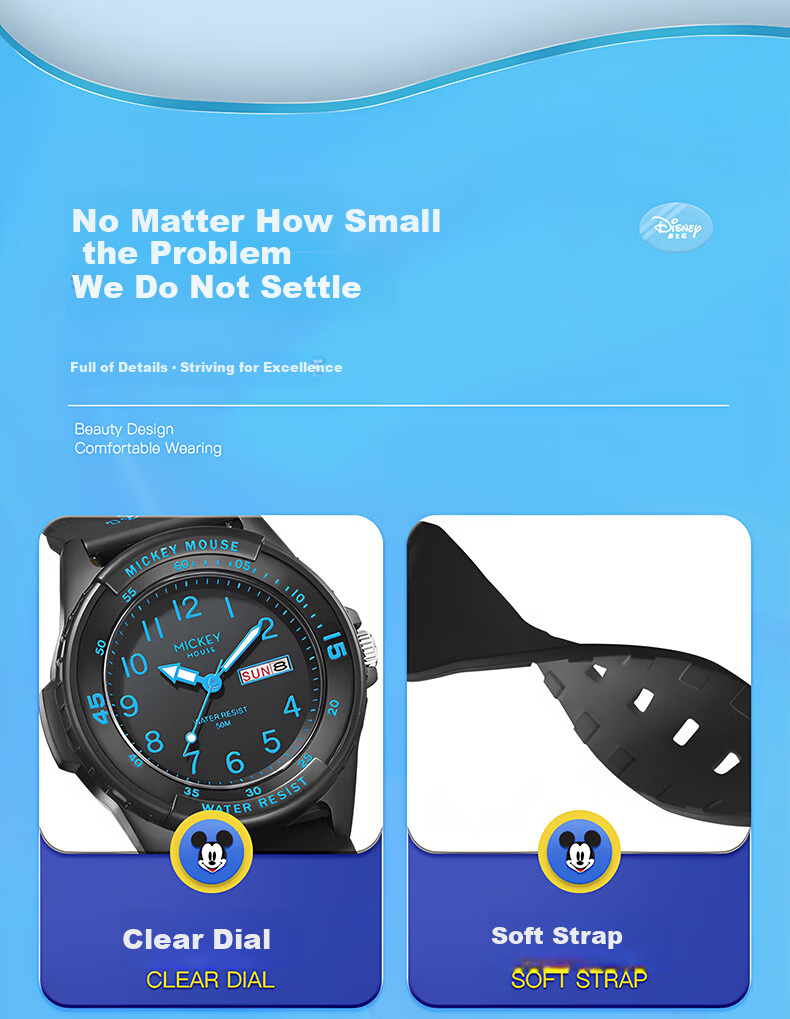 Disney Kids Waterproof Luminous Boys' Watch for Elementary to High School Students 9