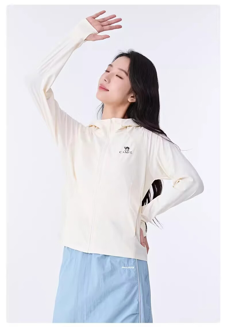 CAMEL Original Yarn Sun Protection Cooling Slim Fit Women's Knit Jacket 26 Spring Summer New Moisture-Wicking Quick-Dry Breathable 8010 12