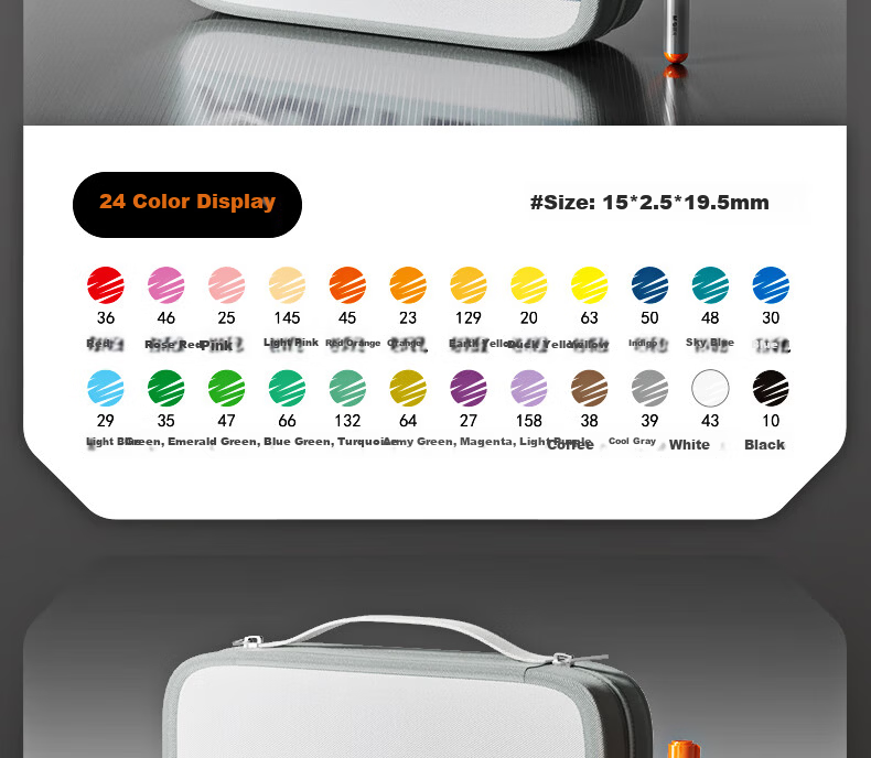 M&G 36-Color Acrylic Marker Pens Set with Direct Ink Bag, Children's Student Drawing and Graffiti Markers, Hand-Painted Coloring Pens, Back-to-School Gift APMT80J5 38