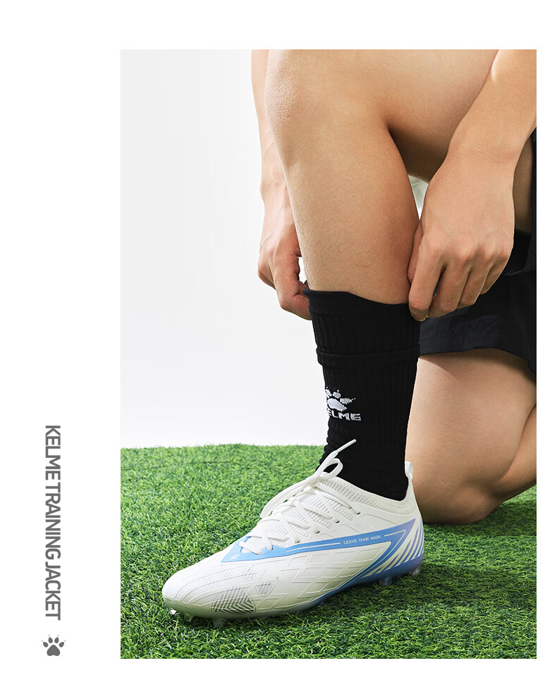KELME Football Mid-Calf Sports Socks Silicone Anti-Slip Professional Match Training Football Socks Black XL (43-46) 12