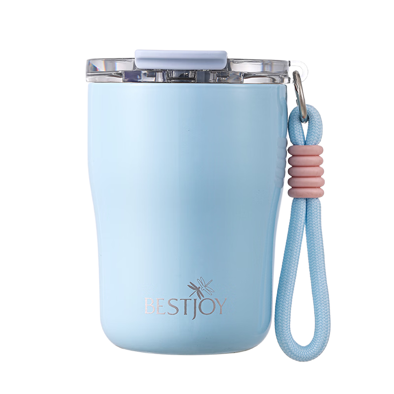 FUGURNG BESTJOY Coffee Mug Insulated Cup 316L Stainless Steel Office Direct Drinking Cup Portable Cup for Men and Women Blue 350ml