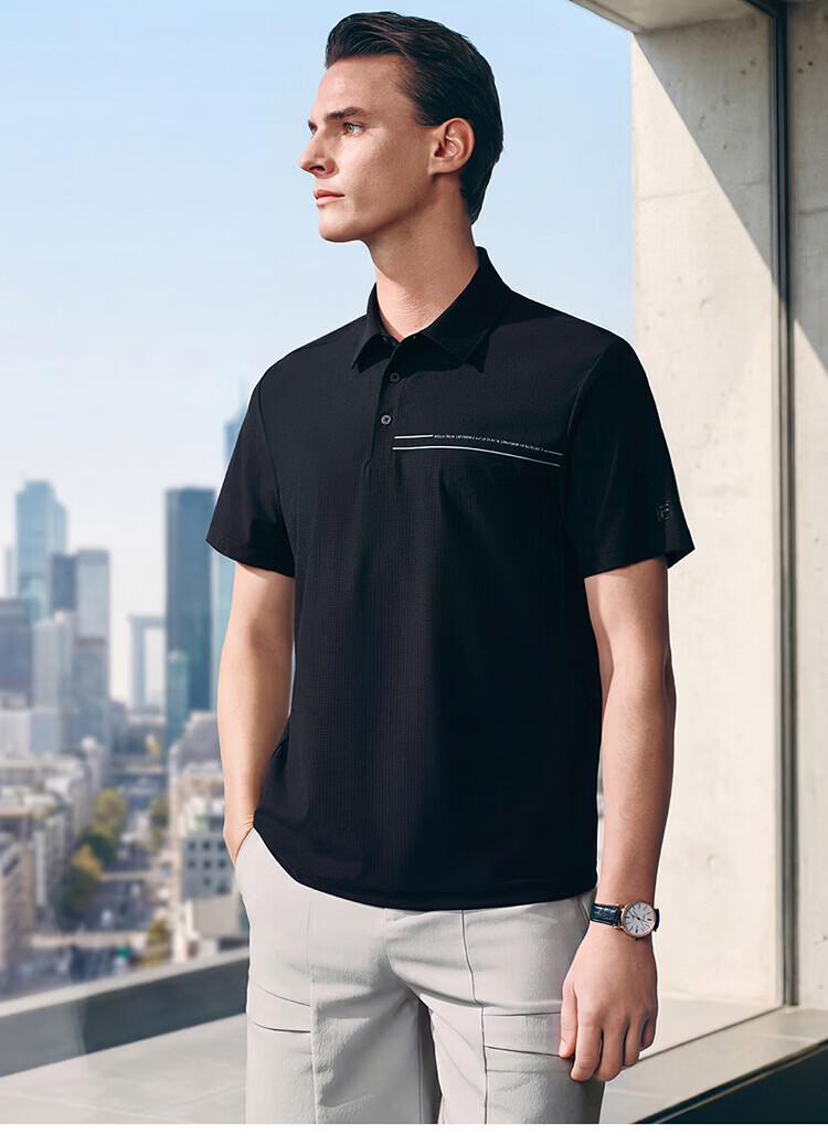 FILA Official Men's Knitted Short Sleeve Polo Shirt 2026 Summer Sun Protection Cooling Comfortable Top 22