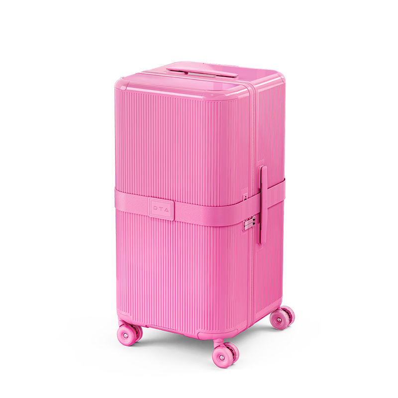 DTA Large Capacity Luggage Women New Travel Trolley Suitcase Durable Student Password Lock Men Fluorescent Pink 28 Inch