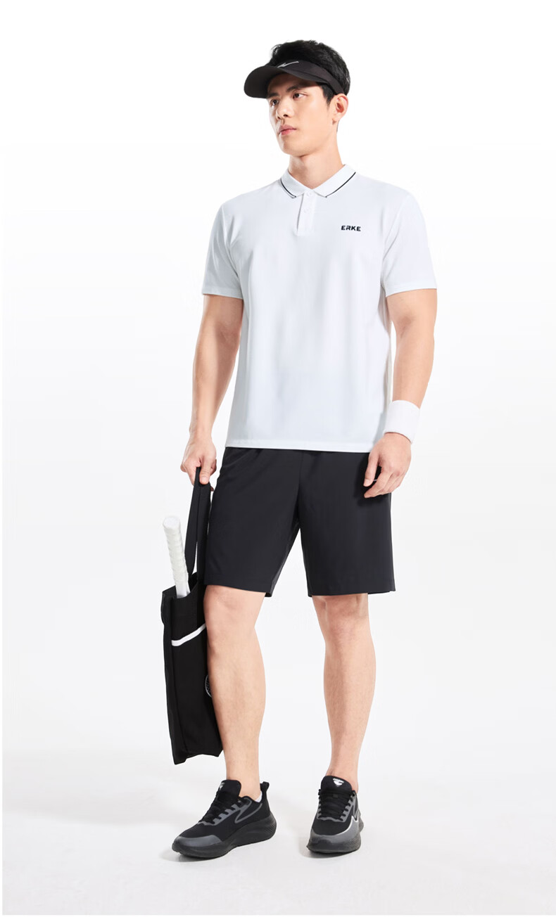 Hongxing Erke Summer Sports Short Sleeve Polo Shirt Outdoor Ice Cool Casual Men's Light Business Micro Collar T-Shirt 19