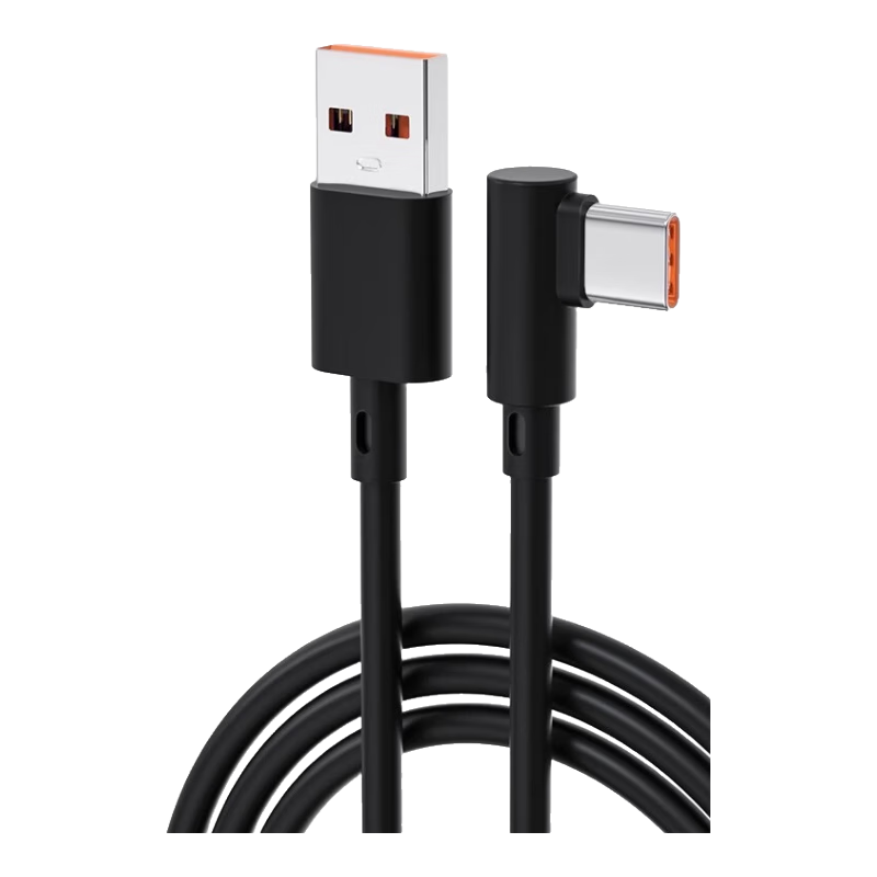 Nengshi Angtou Type-C Data Cable, 66W Super Fast Charging, 6A Charging Cable, Suitable for Huawei Nova 9 P40, Honor, Vivo, Xiaomi IQOO Neo Phones, 1.5 Meters, Black