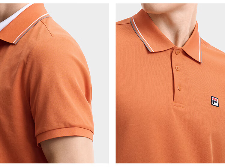 FILA Official Men's Knitted Short Sleeve Polo Shirt 2026 Summer Casual Comfortable Cooling Top 35