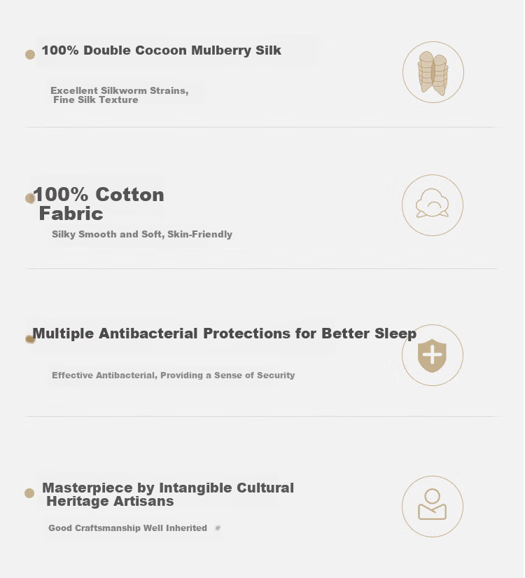 Taihuxue 100% Mulberry Silk Spring And Autumn Comforter, 2*2.3m, Pure Silk Weight 2 Jin (1 Kg), All-Cotton Core, Anti-Mite And Antibacterial Duvet Insert 3