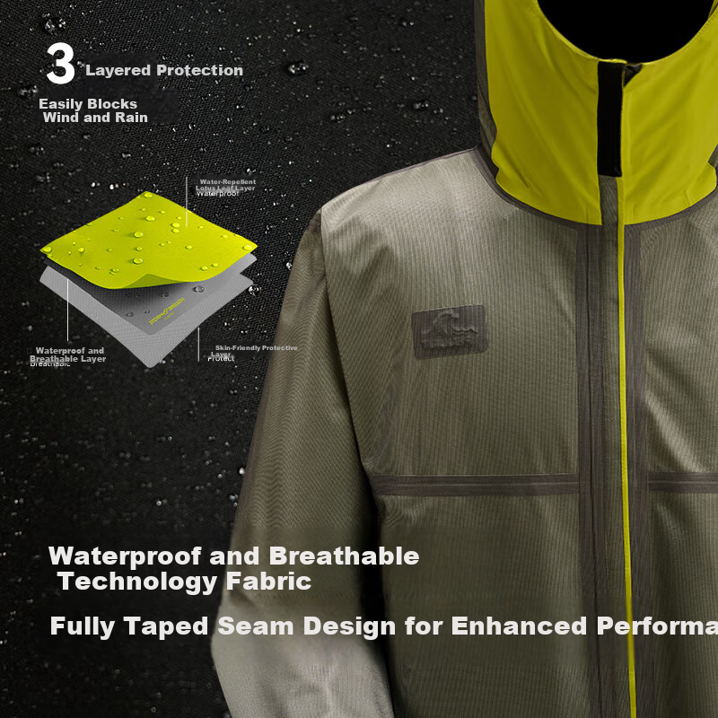 Pelliot Cheng Yi Same Style Rock Shell Hard Shell Windproof Mountaineering Jacket Unisex 124101048 Green M
