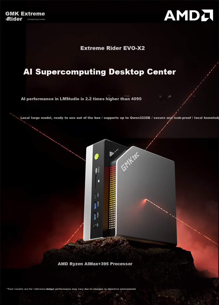 GMK EVO-X2 2025 New AMD Ryzen AI Max+ 395 Mini PC OpenClaw Xiaolongxia Deployment Desktop 8060s 128GB+2TB 2