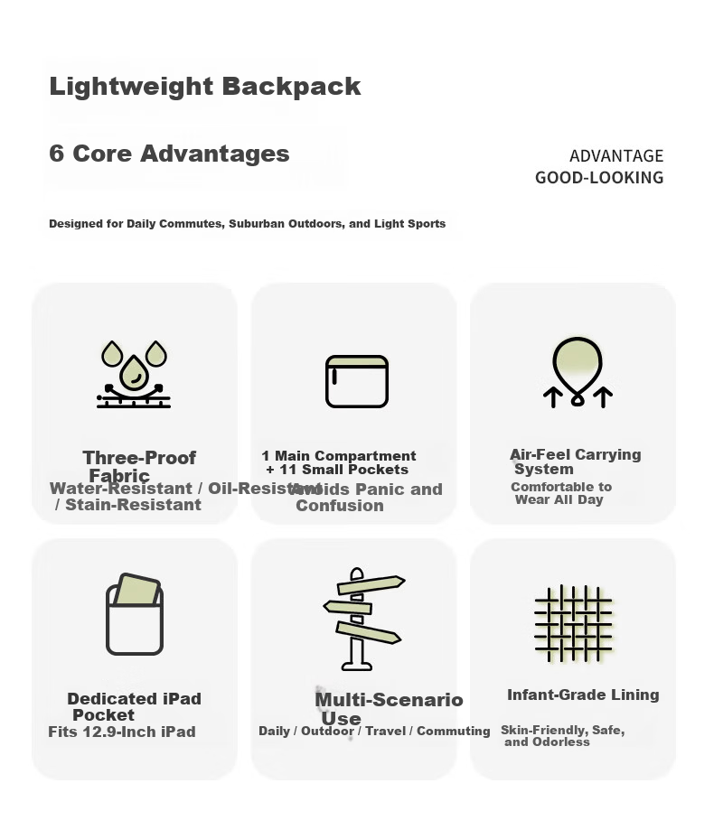Mixi Casual Women's 14-Inch Small Lightweight Waterproof Travel Commuter Backpack High School Student Schoolbag 3