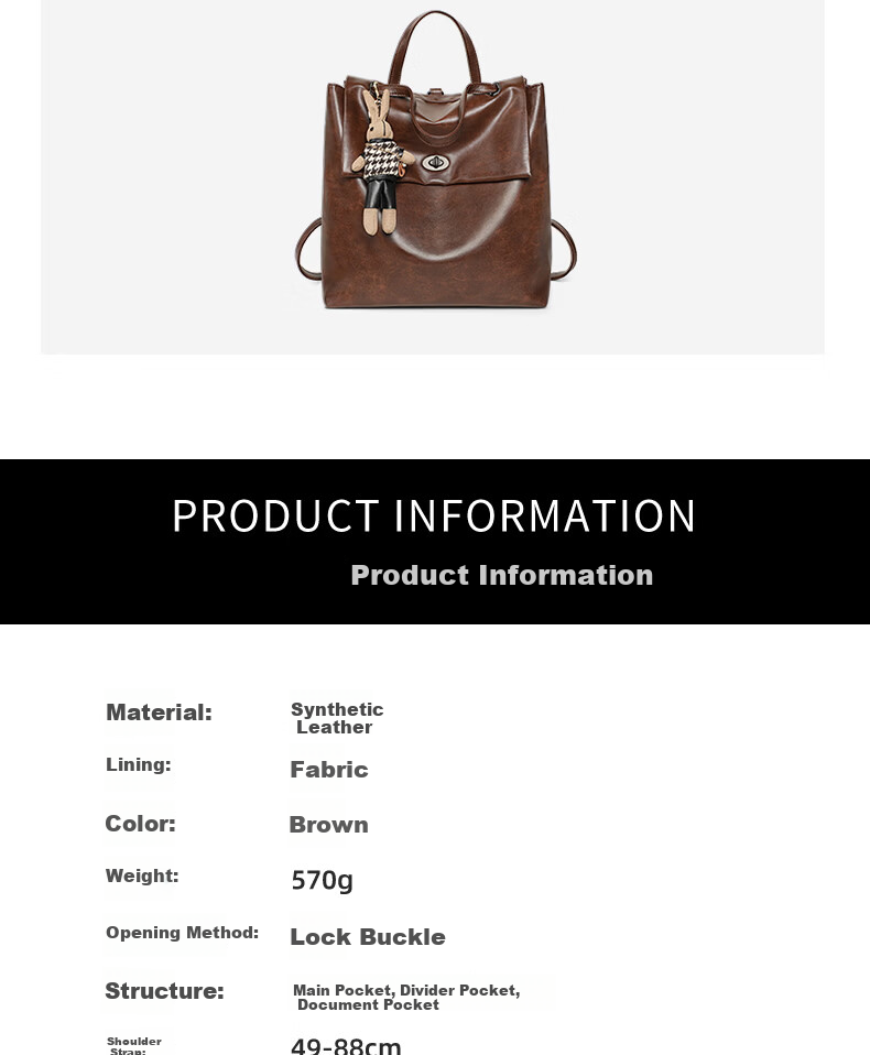 YUYULA Women's Large Capacity Backpack Luxury Commuter Bag Stylish Lightweight Travel School Bag Birthday Gift for Girlfriend 6