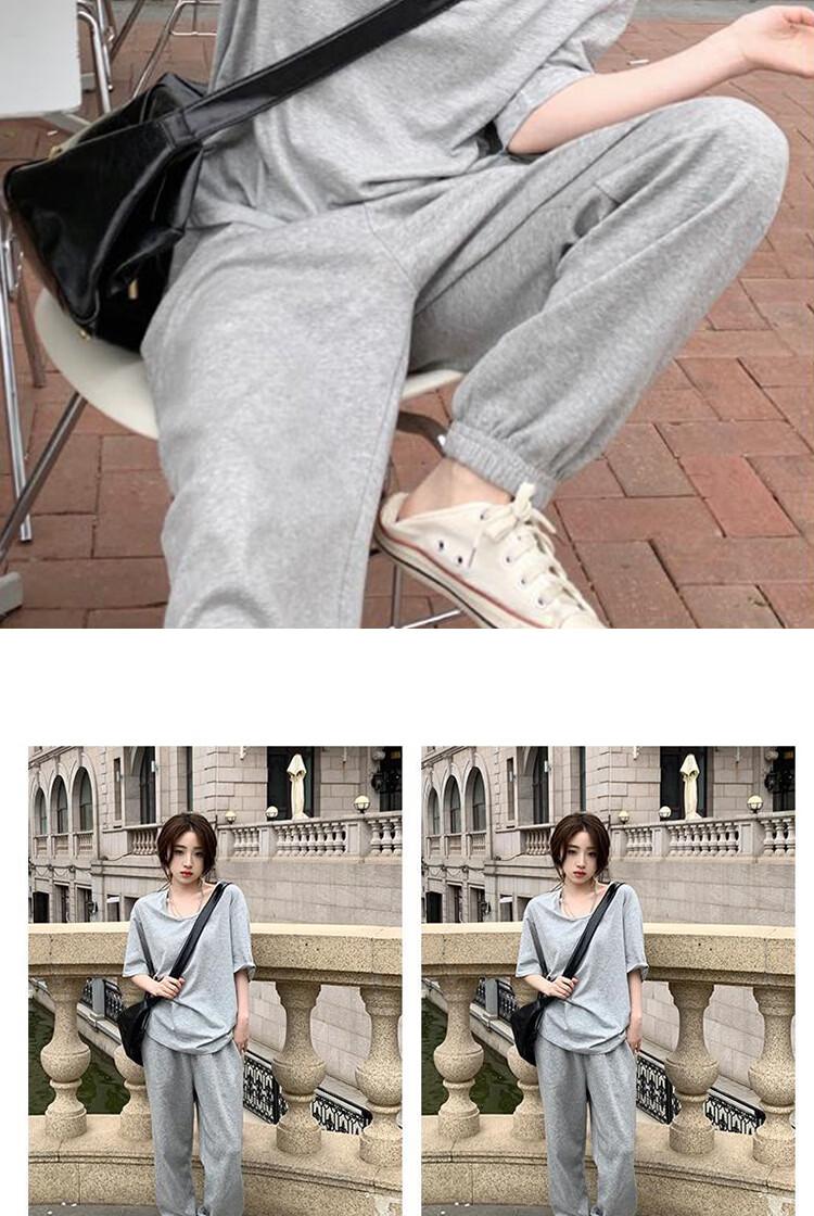 Langsha Lazy Style Short Sleeve T-Shirt for Women Spring Summer Slim Fit Casual Base Layer New Style 15