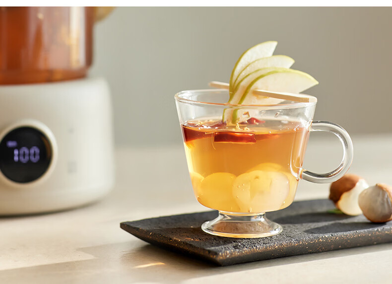 Olayks Instant Full Glass Health Kettle Pure Glass Glue-Free Multifunctional Electric Kettle Office Silent Flower Tea Kettle Automatic Constant Temperature 16