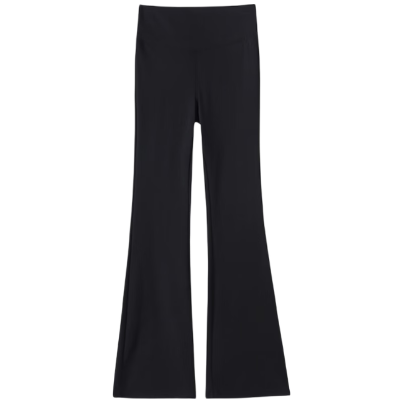 MiiOW Flared High-Waist Sharkskin Casual Wide-Leg Pants for Women, Outerwear Leggings, Spring and Autumn, Tummy Control, Hip Lifting, Yoga Bootcut Pants