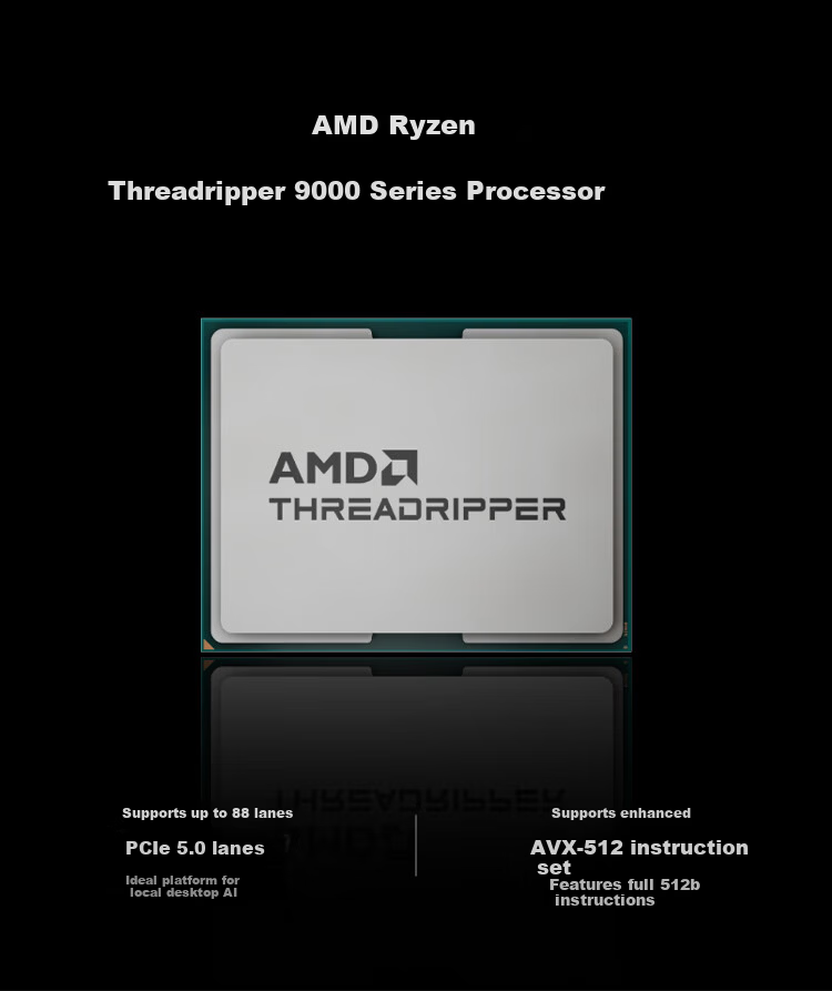 AMD Ryzen Threadripper 9960X Processor 4nm 24-Core 48-Thread Up to 5.4GHz Boost Boxed CPU 2