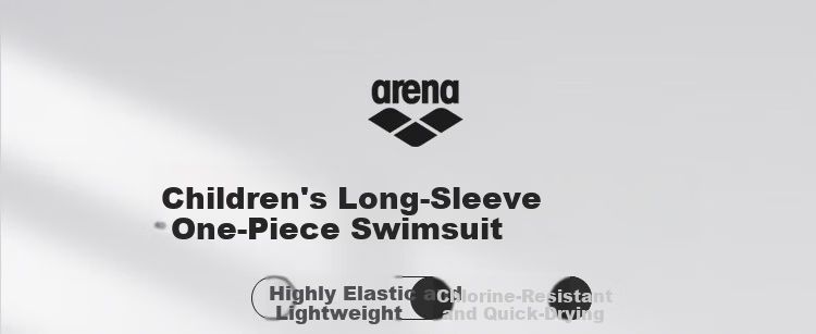 Arena Kids Long Sleeve One-Piece Swimwear Comfortable Sun Protection Chlorine Resistant Cute Children's Swimwear 1