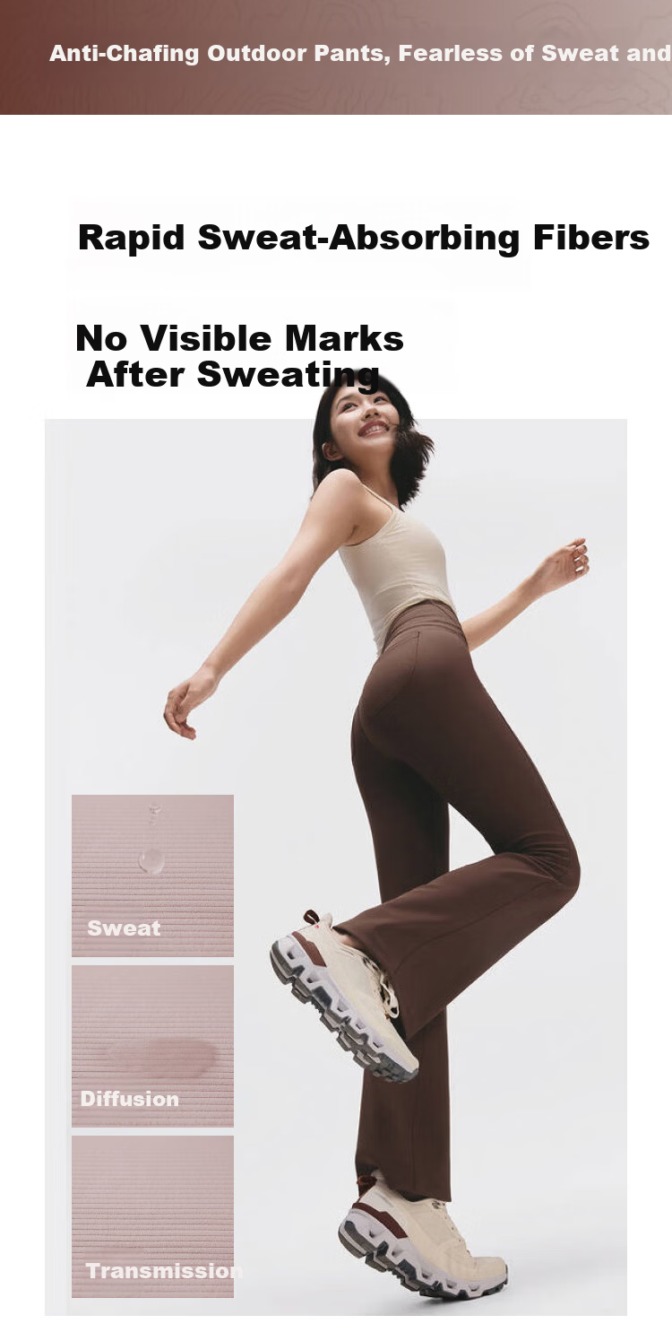 Banana Under High Elasticity High Warmth Flared Fleece-Lined Casual Slim Fit Pants for Women EL111 11