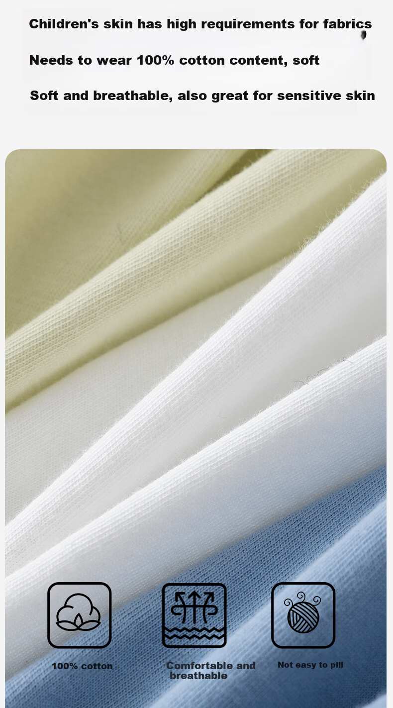 Dingguagua Boys' Breathable Pure Cotton A-Class Sleeveless Undershirt Tank Top Summer 3-Pack Style A Size 120 3