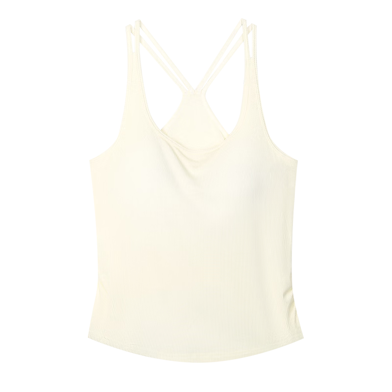 Hongdou 10A Antibacterial Cooling Smooth Modal Padded Slim Fit Versatile Double-Strap Women's Tank Top