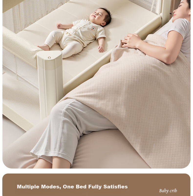 YEEHOO Baby Crib Sleep Pod No-Installation Modular Large Bed Multifunctional Portable Foldable Newborn Infant BB Bed 4