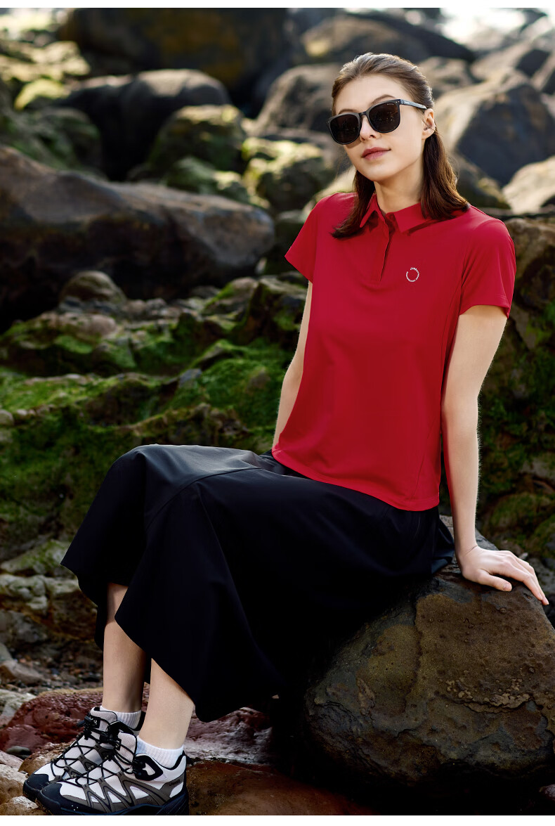 JEEP Women's Short Sleeve Polo Shirt UPF50+ Sun Protection Quick-Dry Outdoor Casual Breathable T-Shirt 14
