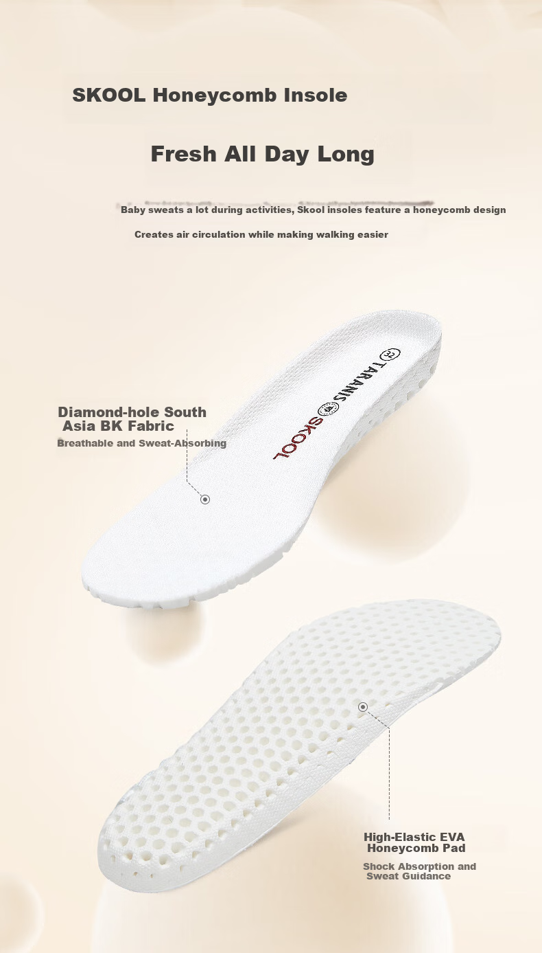 TARANIS Kids Spring Children's Sneakers for Boys And Girls, Non-Slip Soft Sole Sports Shoes, Fashionable Casual Shoes, White/Colorful, Size 27 4