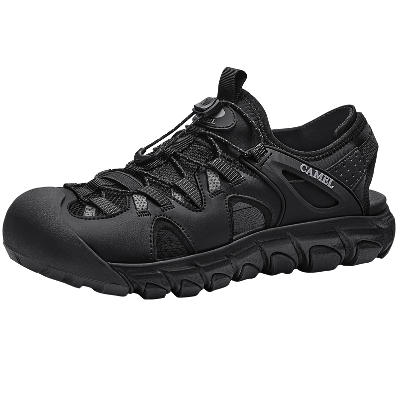 CAMEL Summer Breathable Height-Increasing Outdoor Casual Hiking Sandals G16M076035 Night Black 43