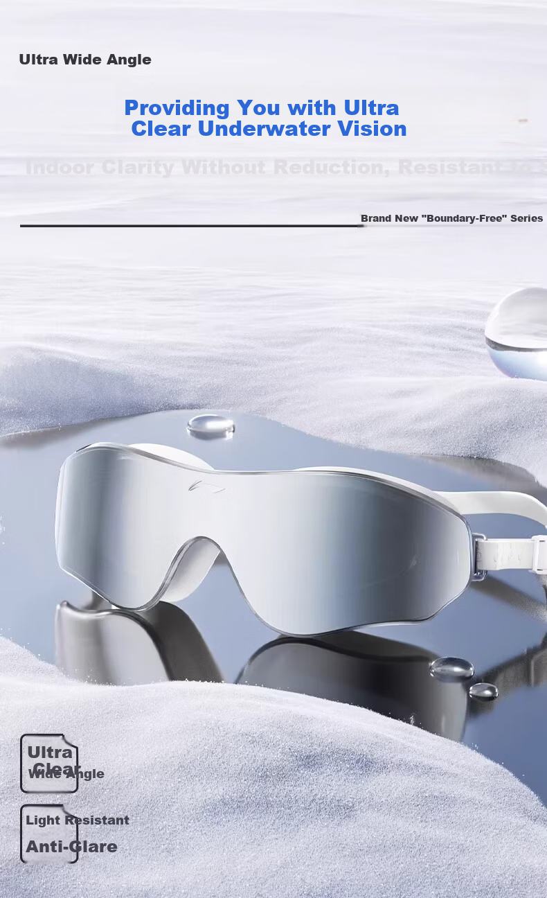 LI-NING Swimming Goggles HD Anti-Fog Waterproof Training Professional Mid-Frame Coated Swim Glasses for Men and Women 2