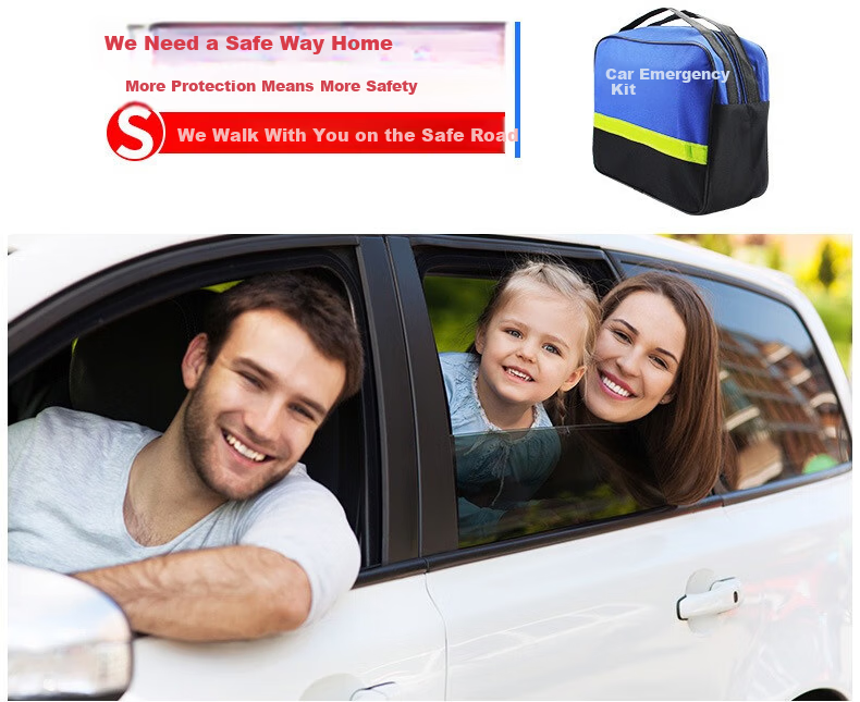 Beifute Car Emergency Kit Portable Fire Extinguisher Triangle Stand Tow Rope Safety Hammer Emergency Rescue Tool Universal Model 12