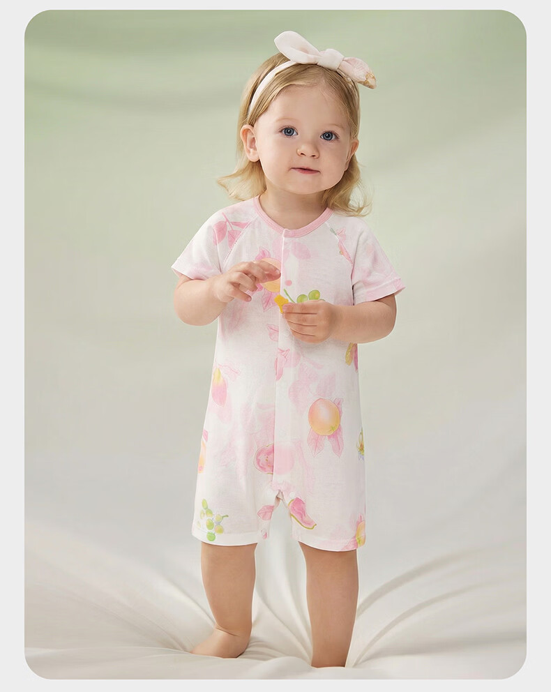 Babycare Natural Cool Short Sleeve Romper Baby Bodysuit Breathable Jumpsuit Mint Ice Lemon Size 66 29