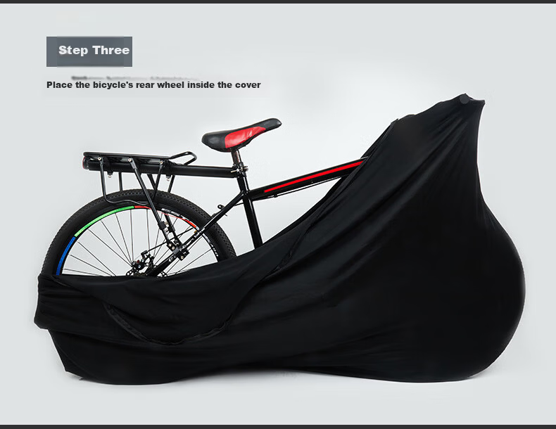40,000 Kilometers Bicycle Dust Cover Road Mountain Bike Protective Cover High Elastic Wheel Cover Sunshade Black Full Coverage 12