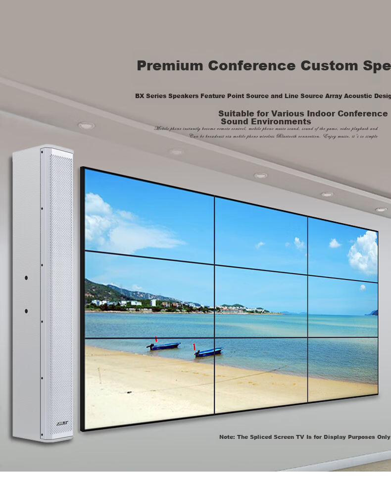 SHILE BX-408 White High-End Conference Wall-Mounted Column Speaker Multifunctional Exhibition Hall Large Conference 150W Passive Speaker Pair 4