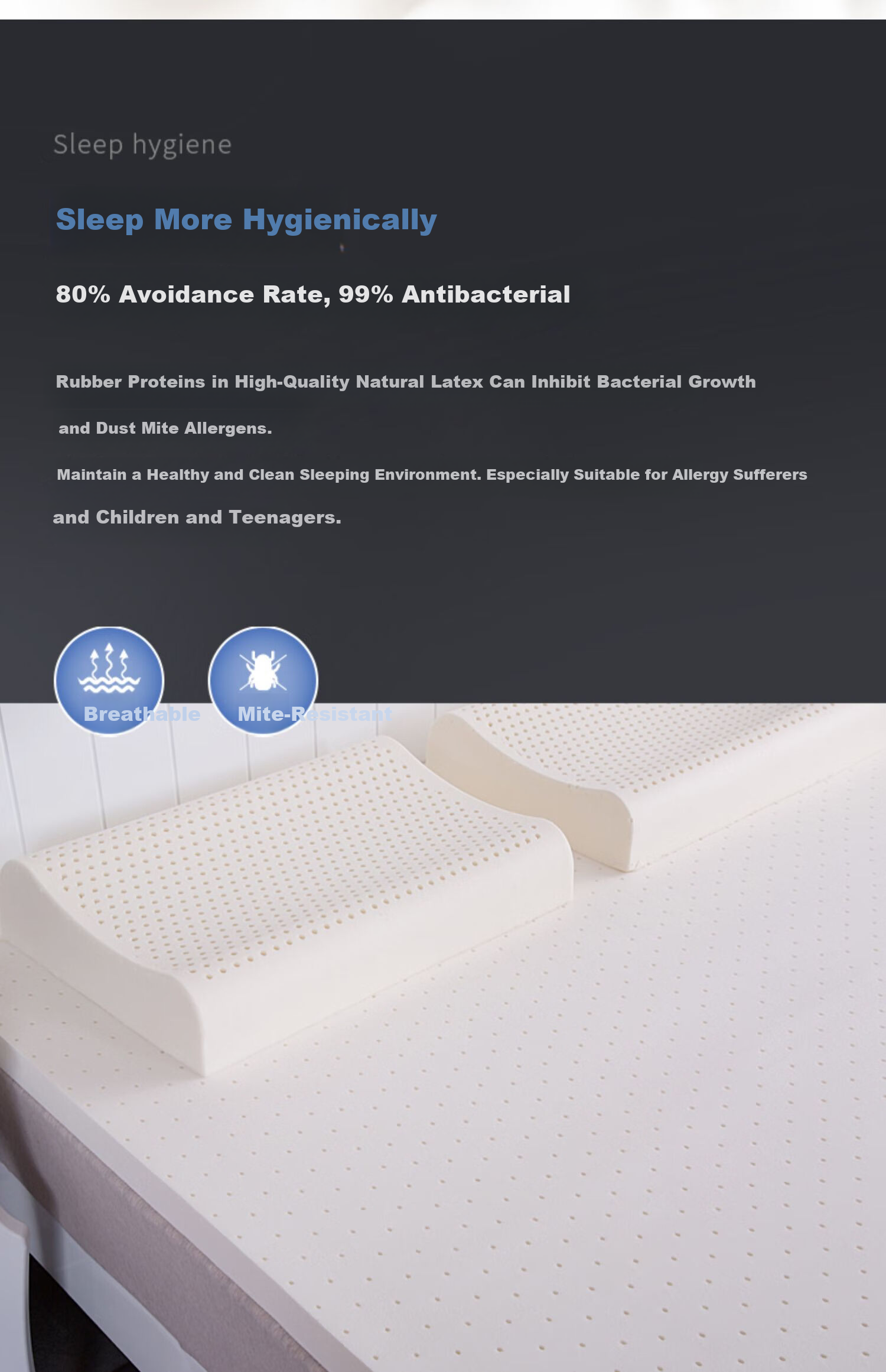 Blancpain Thailand Natural Latex Mattress Double Thin 1.8m Tatami Home Use 180x200x3cm 5